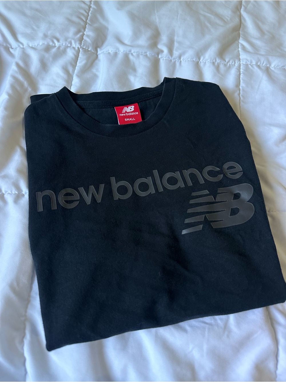 New Balance Black Short Sleeve Logo Tee